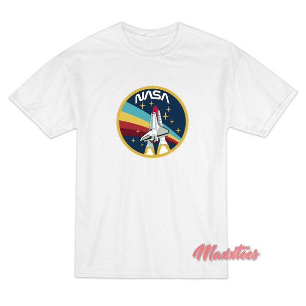 NASA Space Shuttle Launch Rainbow T-Shirt