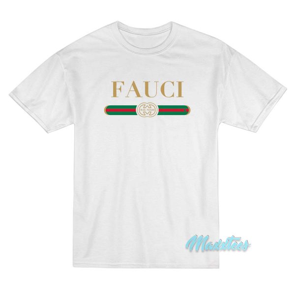 Dr Fauci White Logo Parody T-Shirt