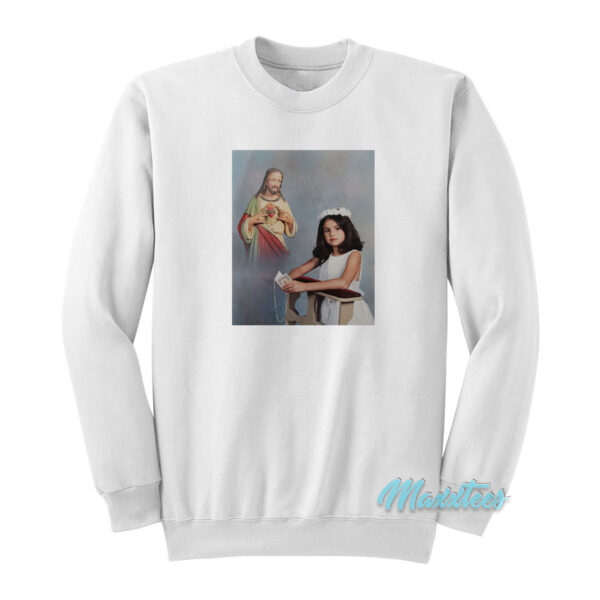 Baby Picture Of Selena Gomez First Communion Sweatshirt