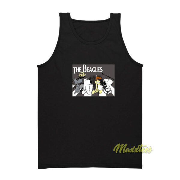 The Beagles Peanuts In Abbey Road The Beatles Tank Top