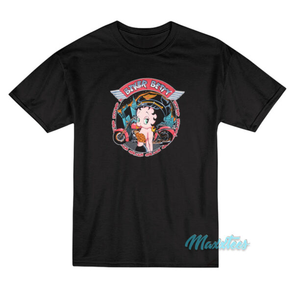 Biker Betty Boop Motorcycle T-Shirt