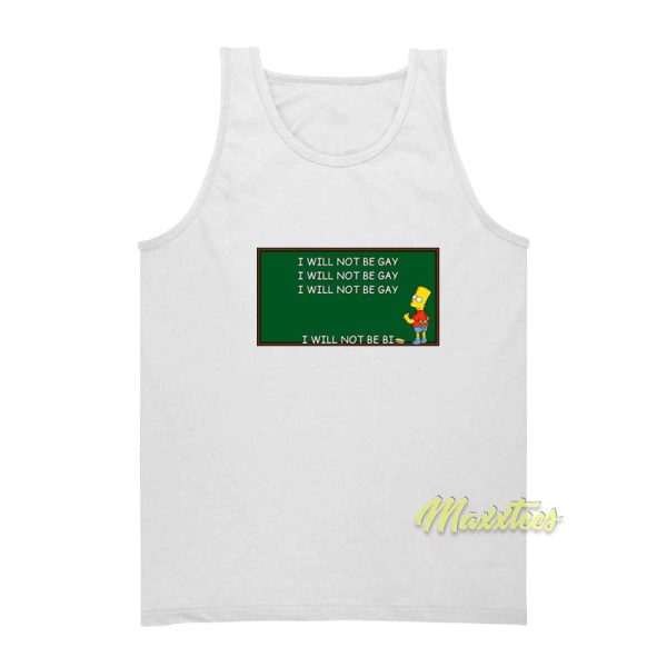 Bart Simpson I Will Not Be Gay Tank Top