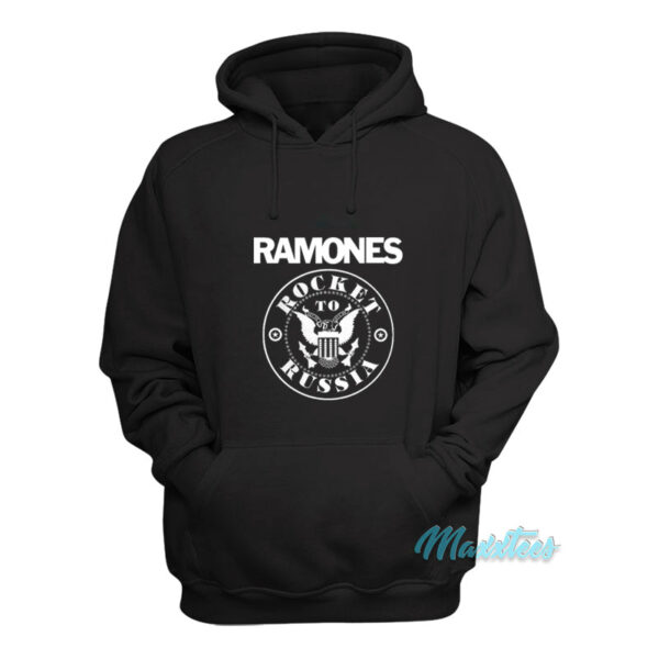 Ramones Rocket To Russia Logo Hoodie