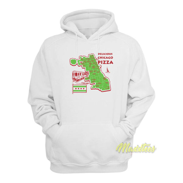 Delicious Chicago Pizza Maps Hoodie