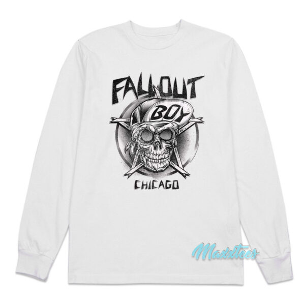 Fall Out Boy Chicago Skull Long Sleeve Shirt