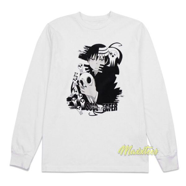 Soul Eater Death The Kid Black and White Long Sleeve Shirt
