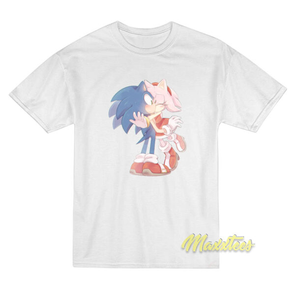 Amy Rose Kissing Sonic T-Shirt