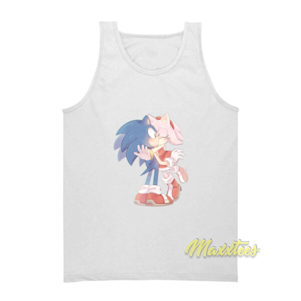 Amy Rose Kissing Sonic Tank Top