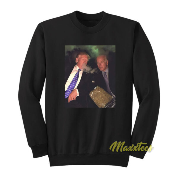 Donald Trump and Joe Biden Sharing A Joint Sweatshirt
