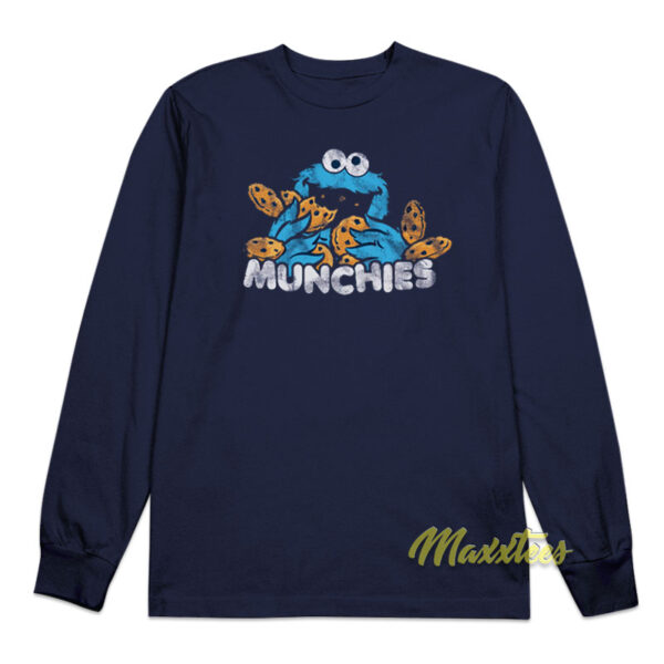 Sesame Street Cookie Monster Munchies Vintage Long Sleeve Shirt